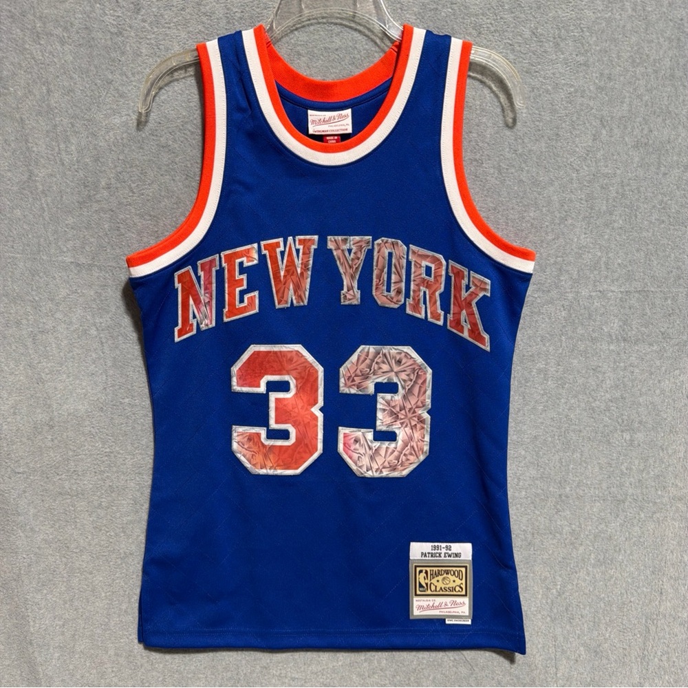 MITCHELL & NESS NEW YORK KNICKS S PATRICK EWING $200 DIAMOND 75TH ANN. JERSEY DS